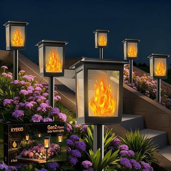 10 Best Flickering Flame Solar Lights for 2026 6 kyekio 6 pack solar torch lights