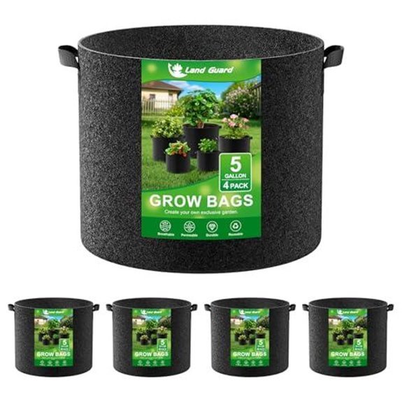 land guard fabric grow bags 5 gal