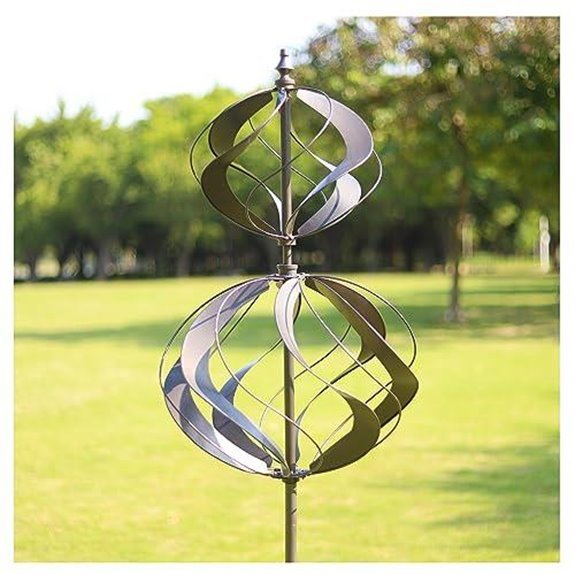large metal kinetic wind spinner