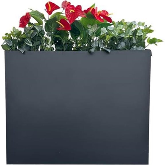 10 Best Flower Boxes for 2026 (Transform Your Space) 10 large metal rectangular planter box black