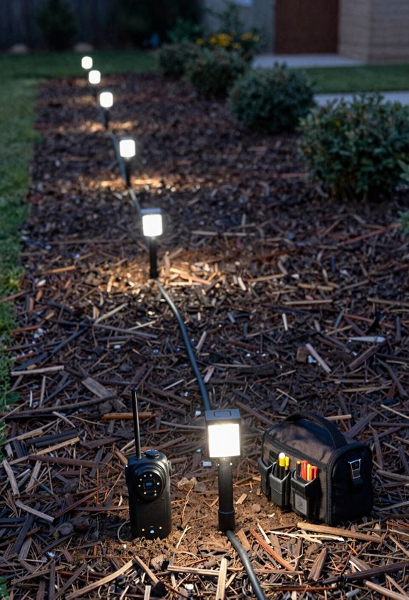 7 Steps to Set Up Garden Lighting 4 layout and test before burying