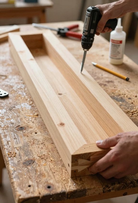 10 Steps to Build a Raised Planter Box 5 long sides pocket holes aligned