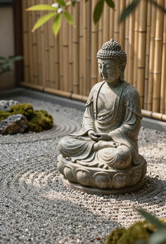 7 Zen Garden Statue Ideas That Transform Your Meditation Space 1 meditating buddha centers zen garden