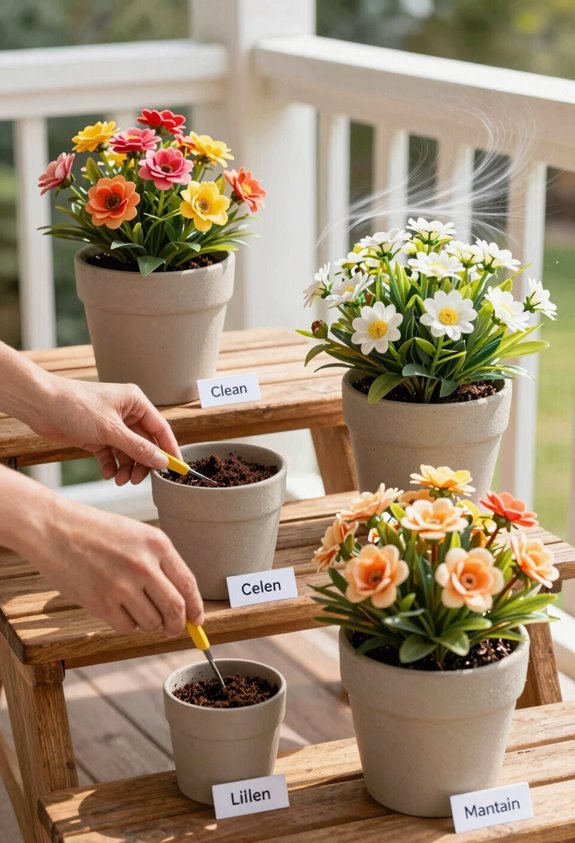 monthly outdoor artificial plant care