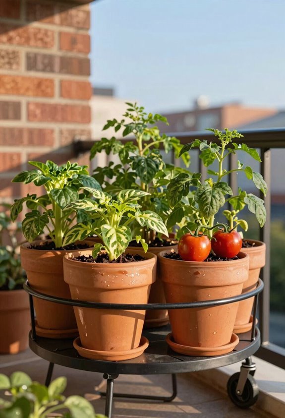 5 Clever Vegetable Garden Pot Ideas for Small Spaces 3 moveable pots follow sun exposure