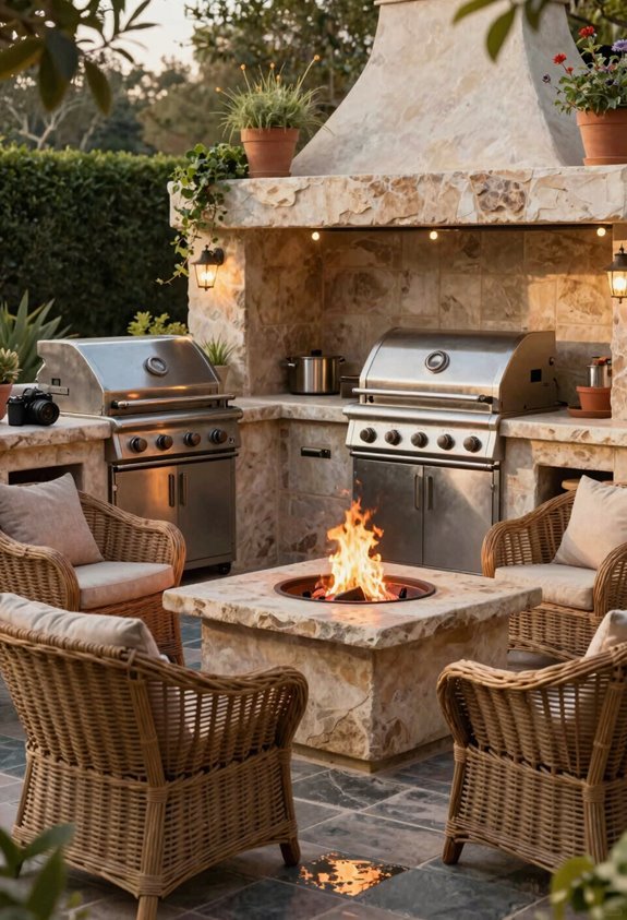 7 Outdoor Kitchen Decor Ideas That Transform Your Backyard 5 outdoor kitchen seating connected flexible clearances