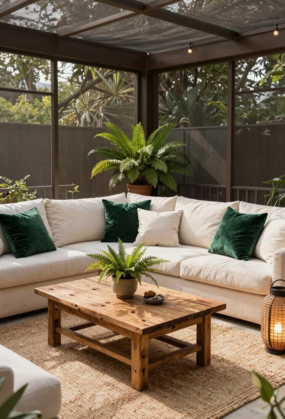 outdoor living room seating layout