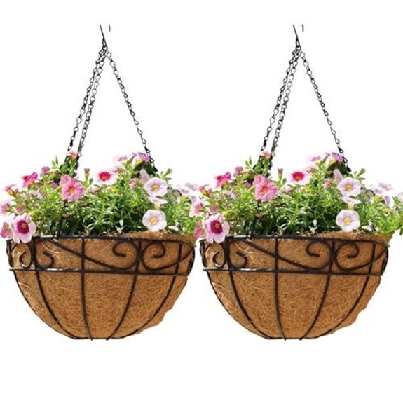 15 Best Hanging Baskets for Full Sun in 2026 14 outdoor metal hanging planters 2 pack