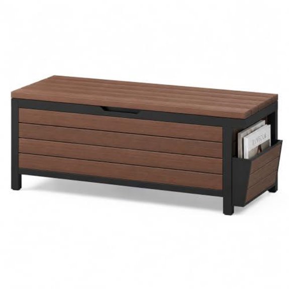 outdoor storage bench with hidden compartment