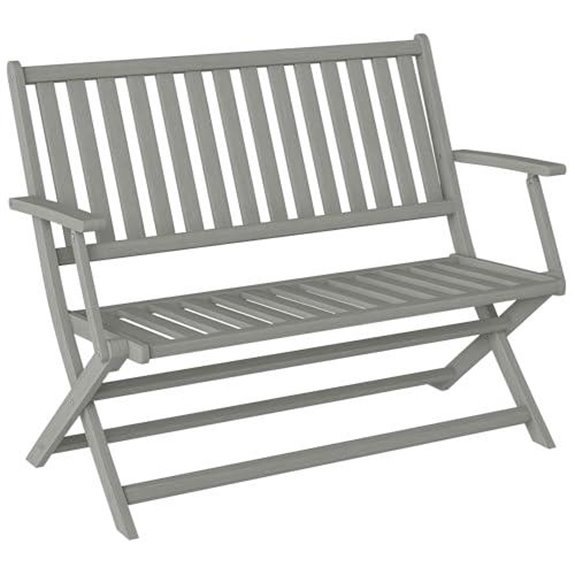 outsunny foldable wood bench