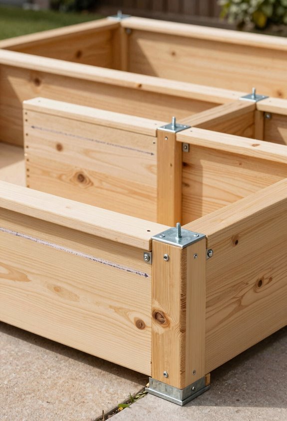 How to Build Above Ground Planters in 5 Steps 1 plan cedar raised bed construction details