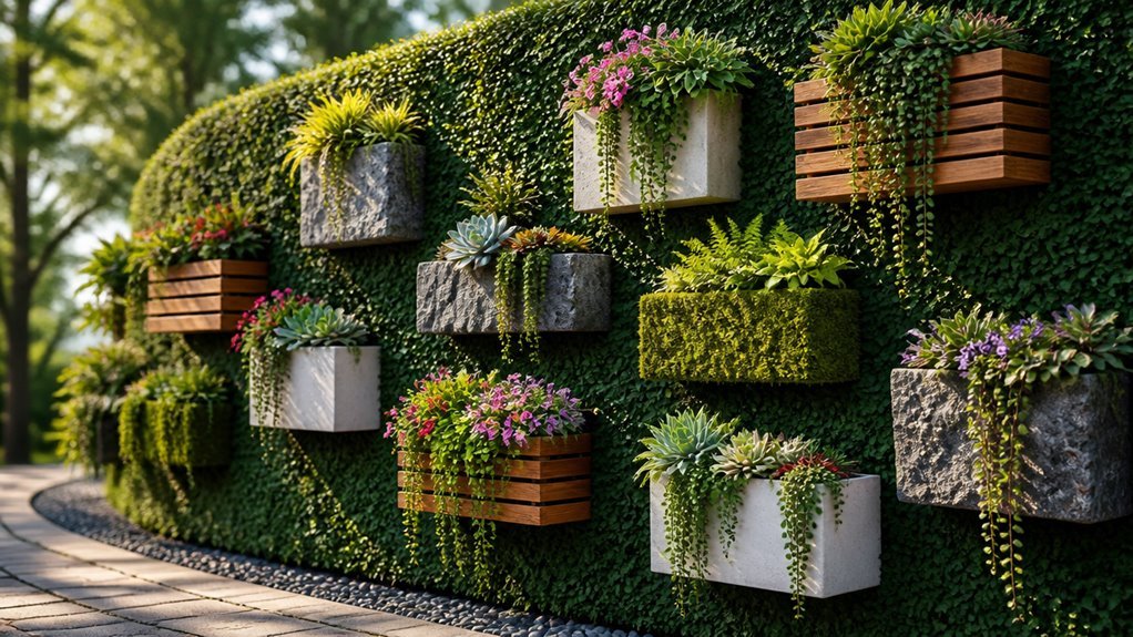 planter wall block ideas
