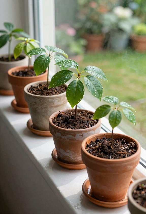 How Often Should I Water My Potted Plants? 2 pots wick moisture quickly