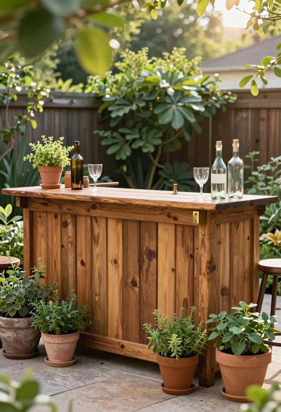 3 Budget Garden Ideas That Look Expensive 3 potting bench garden bar makeover