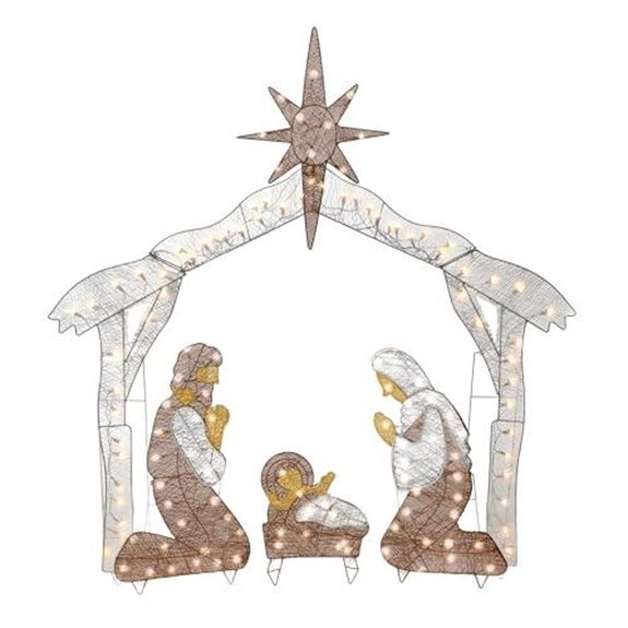 7 Best Outdoor Nativity Scenes for 2026 2 pre lit nativity scene tree