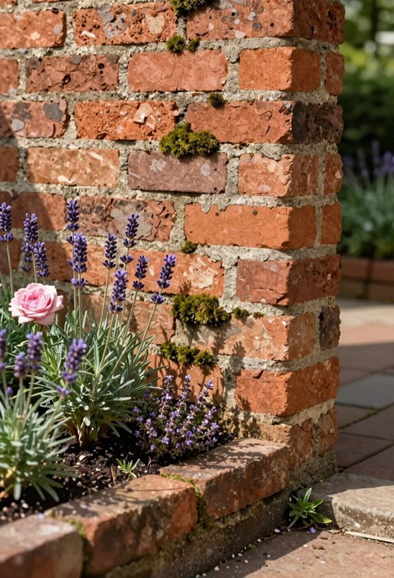 10 Cheapest Garden Edging Ideas That Actually Look Good 2 reclaimed bricks create durable edge