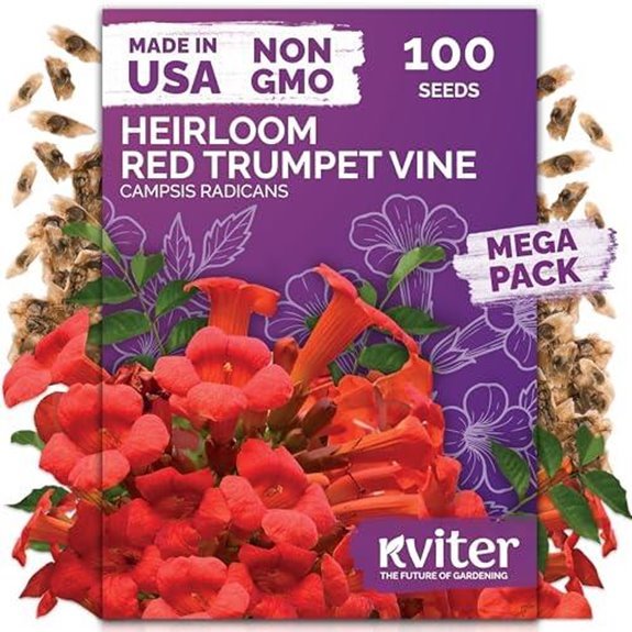 7 Best Flowering Vines for Shade in 2026 3 red trumpet vine seeds campsis radicans