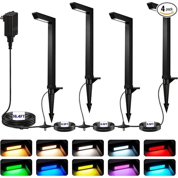 10 Best Path Lights for 2026 (Light Up Your Walkway) 3 rgb outdoor landscape pathway lights kit