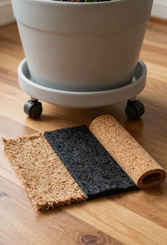 3 Best Things to Put Under Indoor Plant Pots 3 rolling heavy pots with locking caster caddies