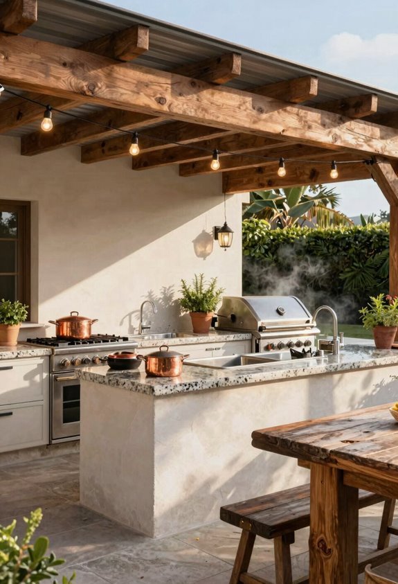 7 Outdoor Kitchen Decor Ideas That Transform Your Backyard 2 roof or pergola to extend cooking season