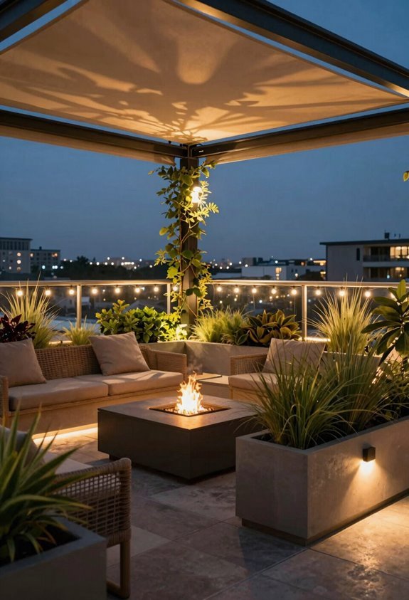3 Rooftop Patio Decor Ideas to Transform Your Space 3 rooftop lighting shade plants