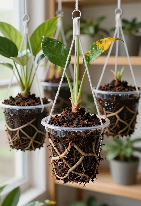 root bound hanging baskets need repotting