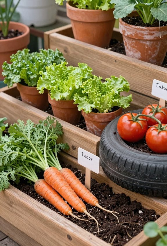 5 Clever Vegetable Garden Pot Ideas for Small Spaces 1 root depth based container sizing