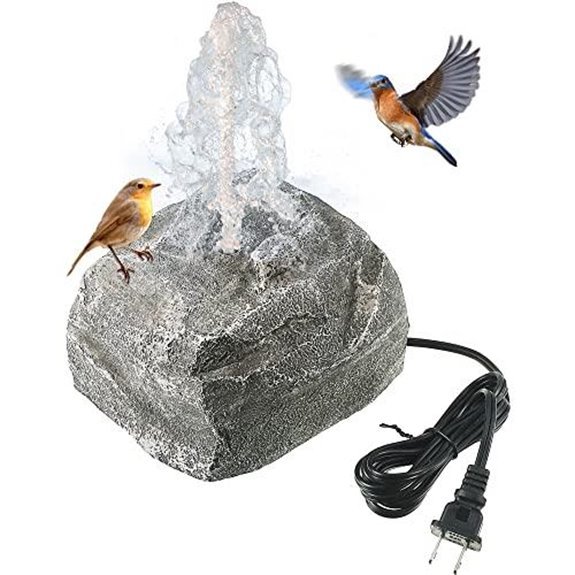saillong gray bird bath fountain