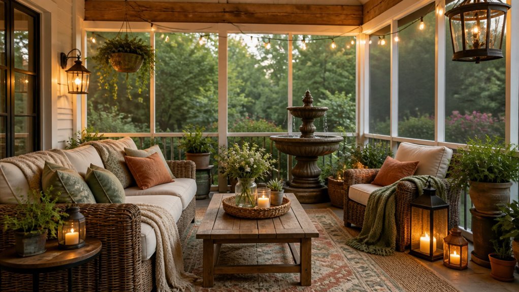 screened in patio cozy ideas