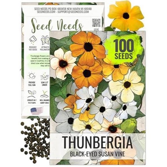 7 Best Flowering Vines for Shade in 2026 6 seed needs thunbergia black eyed susan vine seeds