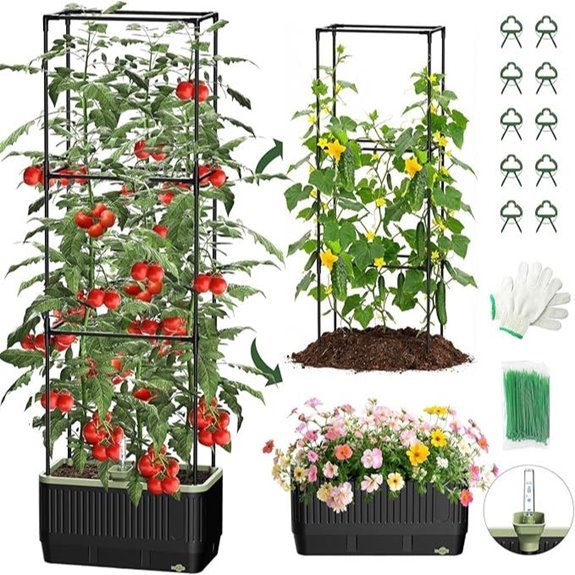 5 Best Tomato Planters for 2026 (Grow Like a Pro) 5 self watering tomato planter with trellis