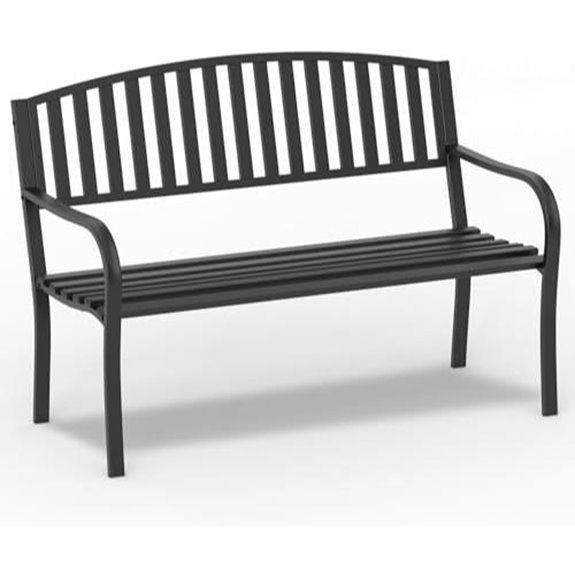 shine 50 weatherproof cast iron bench
