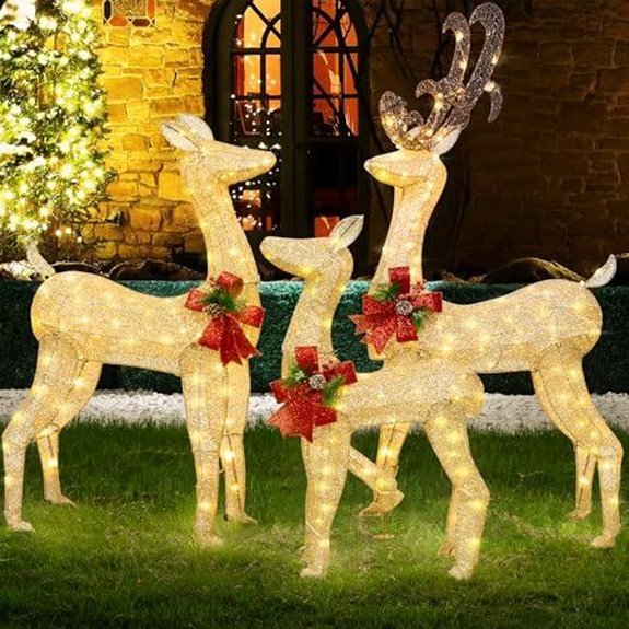 15 Best Christmas Lawn Decorations for 2026 15 shintenchi 3 piece deer lights
