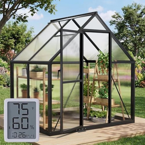 10 Best Small Greenhouses for 2026 (Grow Year-Round) 8 sixteen square foot greenhouse with hygrometer