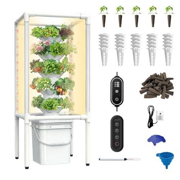 15 Best Hydroponic Tower Gardens for 2026 8 sjzx 5l6h hydroponic tower