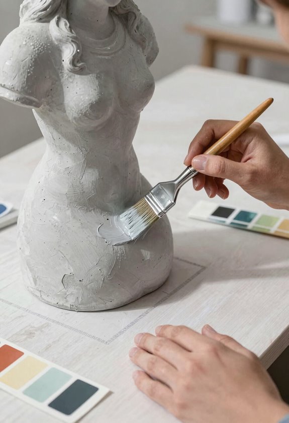 How to Paint Concrete Statues in 10 Steps for a Perfect Finish 2 soak scrub dry thoroughly