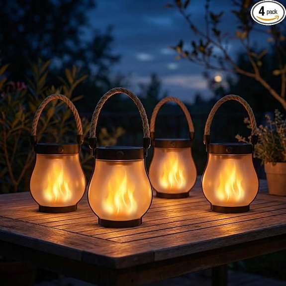 solar lanterns outdoor waterproof 4 pack