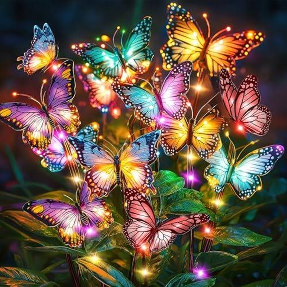 solar powered butterfly lights 44 leds
