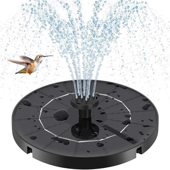 solar powered fountain pump with multiple nozzles