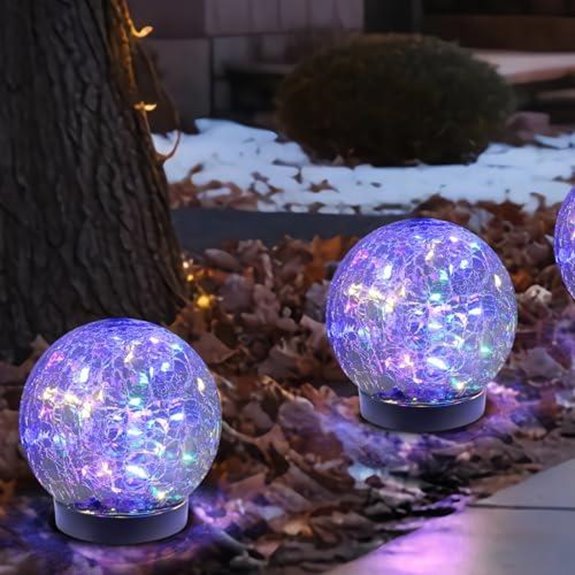 solar powered outdoor globe lights