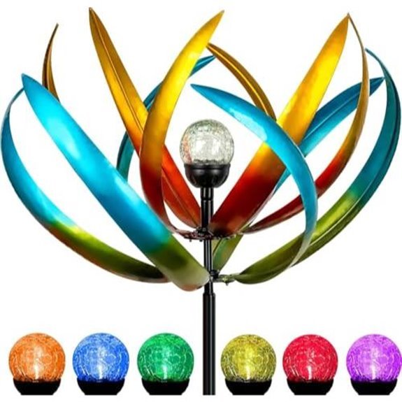 solar wind spinner tulip sculpture