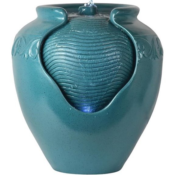 teamson home ceramic fountain with led light