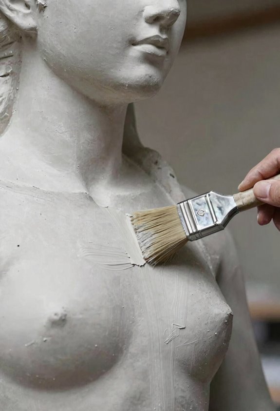 How to Paint Concrete Statues in 10 Steps for a Perfect Finish 5 thin paint smooth outdoor finish