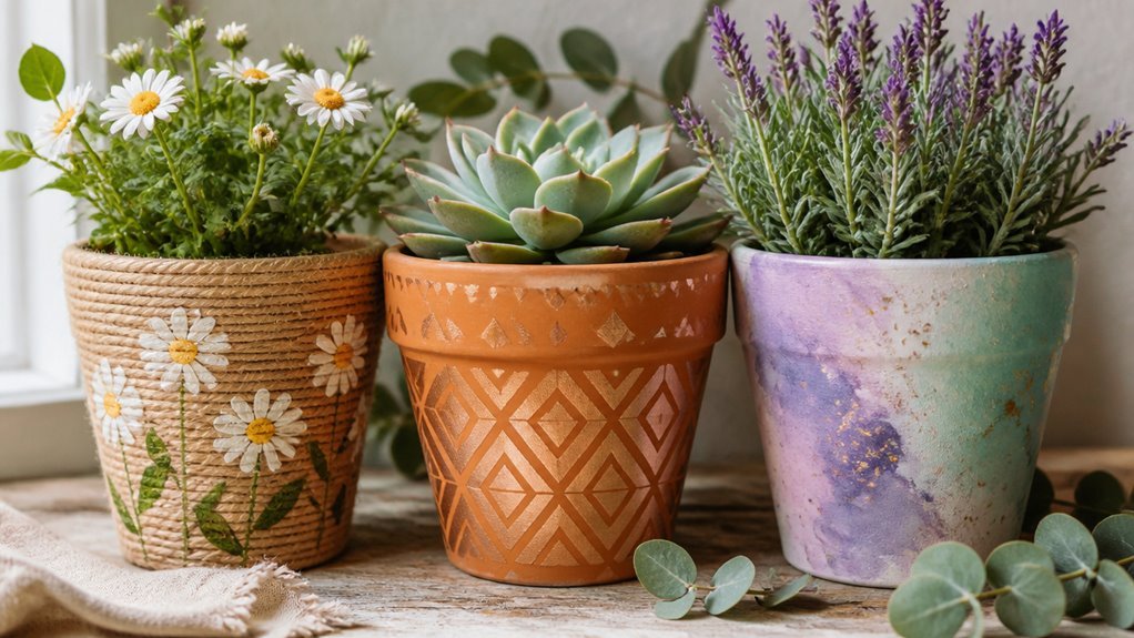three diy terracotta pot ideas