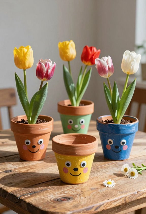 7 Creative Ideas for Painting Flower Pots 2 two animal pot painting ideas