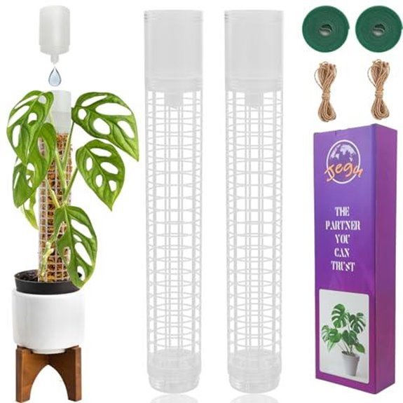 10 Best Poles for Monstera Deliciosa in 2026 10 two moss poles self watering