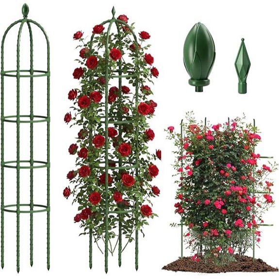 two pack adjustable garden trellises