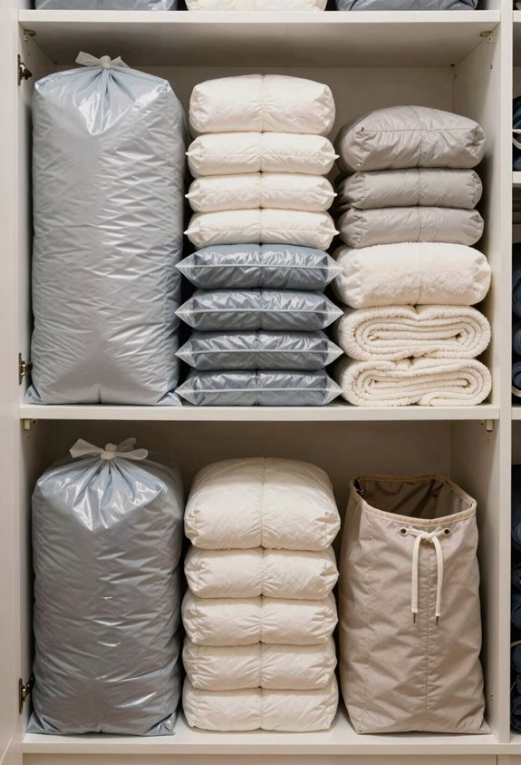 5 Alternatives to Moving Boxes That Actually Work 4 vacuum bags maximize bulky bedding space