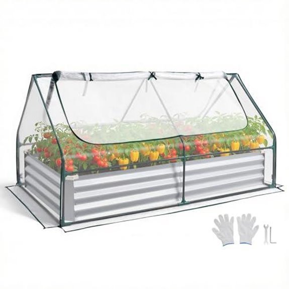 vevor raised garden bed with greenhouse