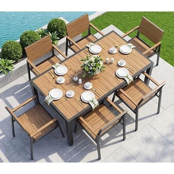 vexwalx gray teak dining set